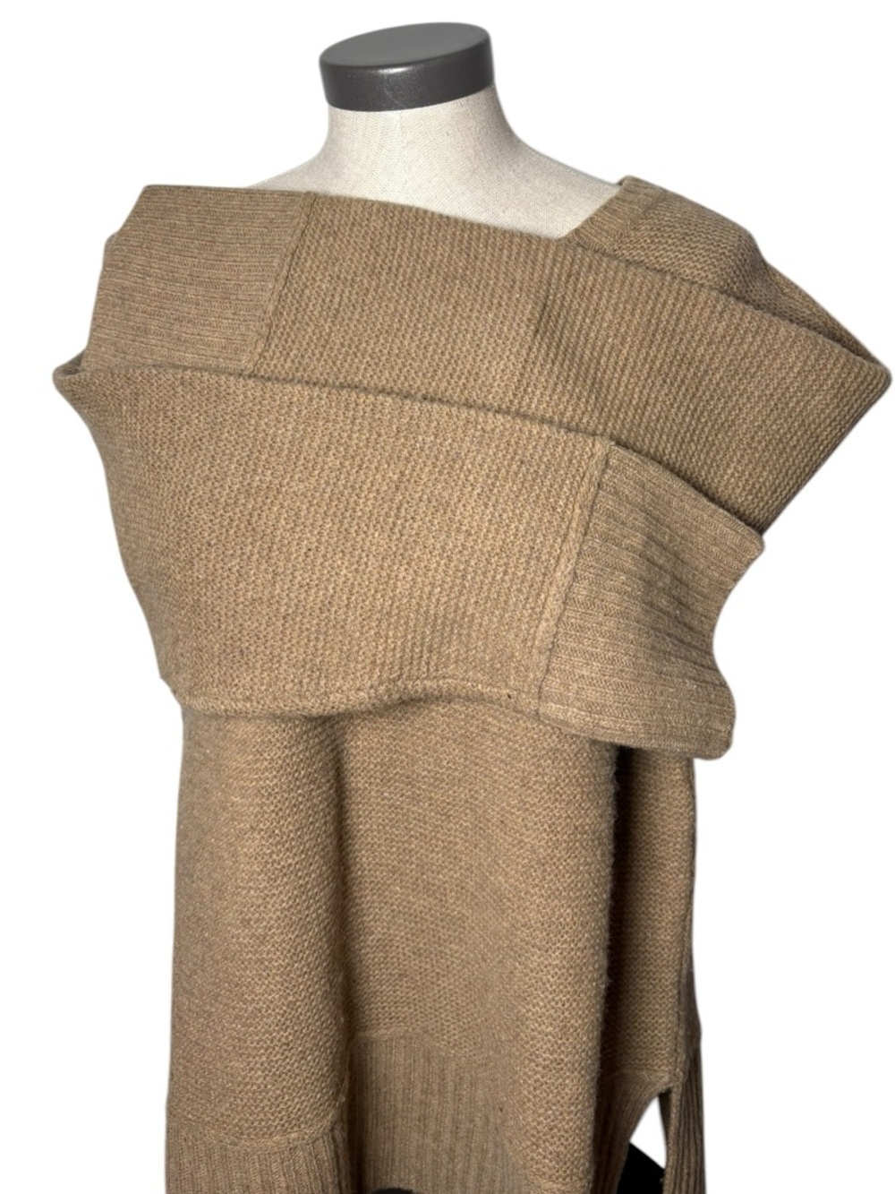 J.Jill Brown Tan Wool Blend Oversized Sweater Cozy Minimalist Large - Picture 3 of 6
